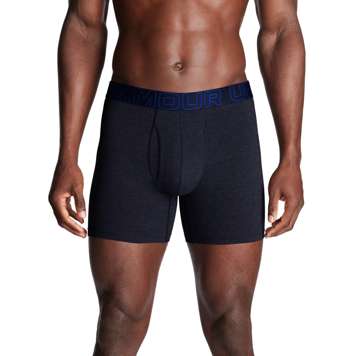 UA PERFORMANCE COTTON - SOLID 6 IN 3PK, Midnight Navy