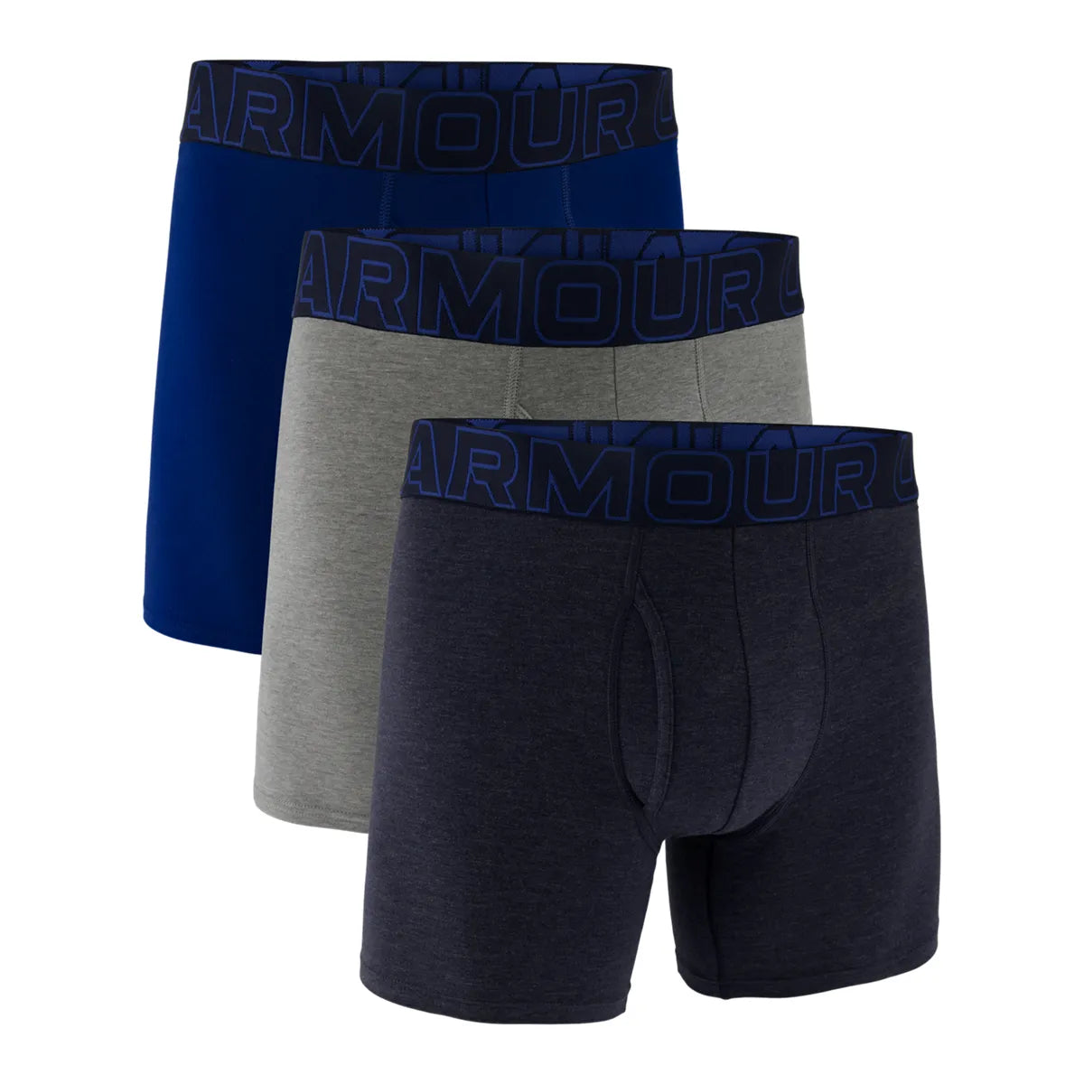 UA PERFORMANCE COTTON - SOLID 6 IN 3PK, Midnight Navy