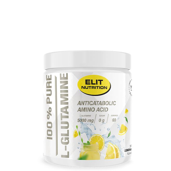ELIT 100% Pure L-glutamine, 300 g Lemonade - LAGERRYDDING (1 IGJEN)