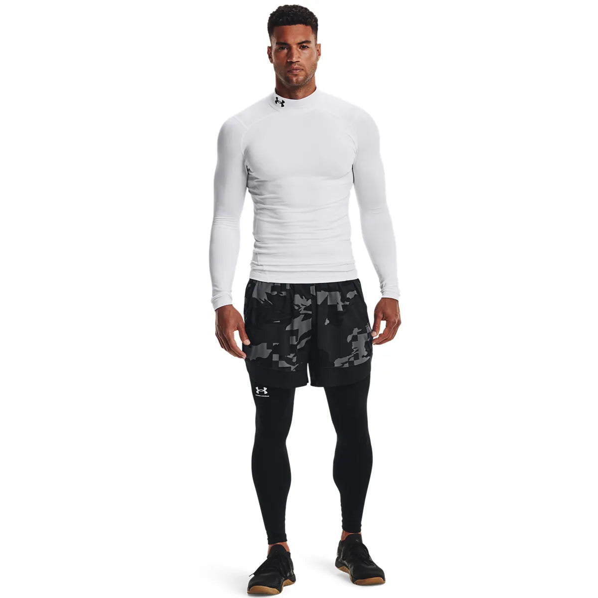 UA CG Armour Comp Mock, White