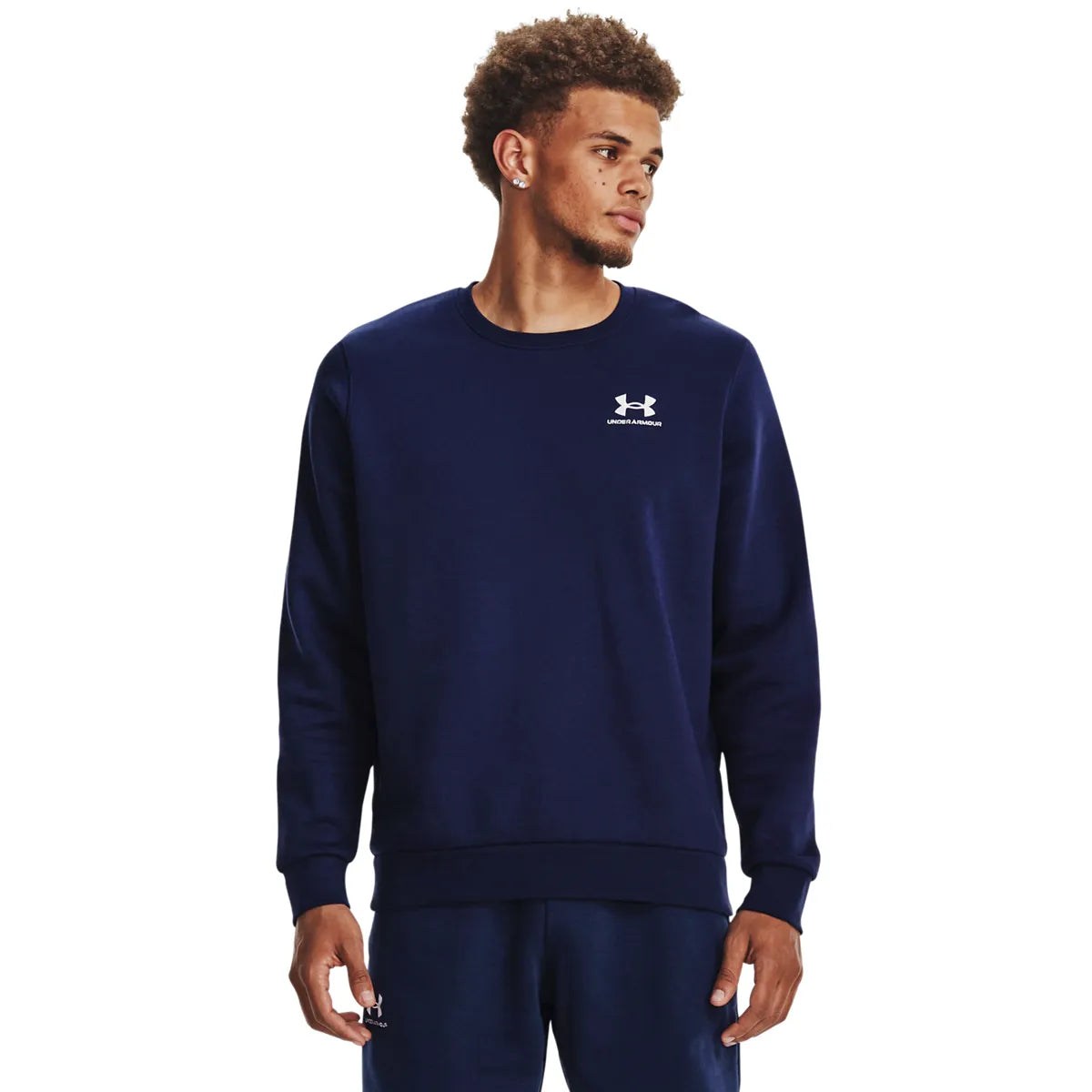UA Icon Fleece Crew, Midnight Navy