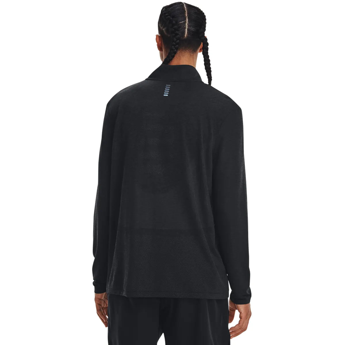 UA SEAMLESS STRIDE 1/4 ZIP, Black