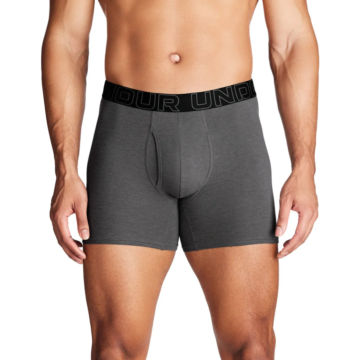 UA PERFORMANCE COTTON - SOLID 6 IN 3PK, Castlerock