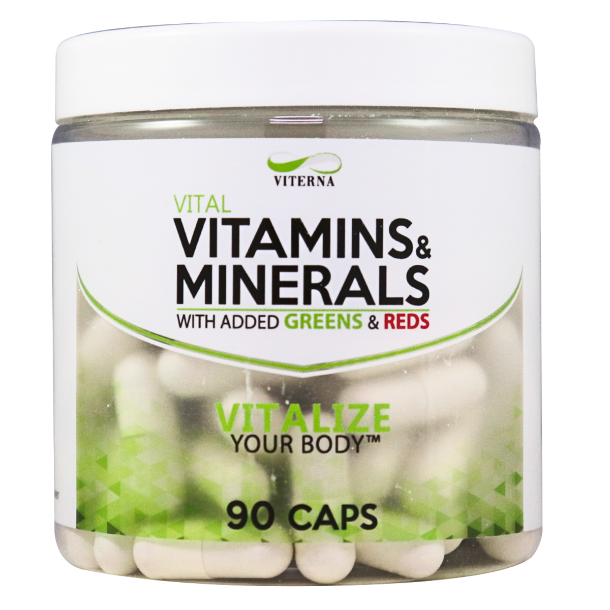 Viterna Multivitamin/Mineral/Greens/Reds, 90 caps.